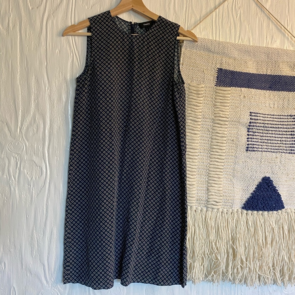 Theory Silk Printed Shift Dress